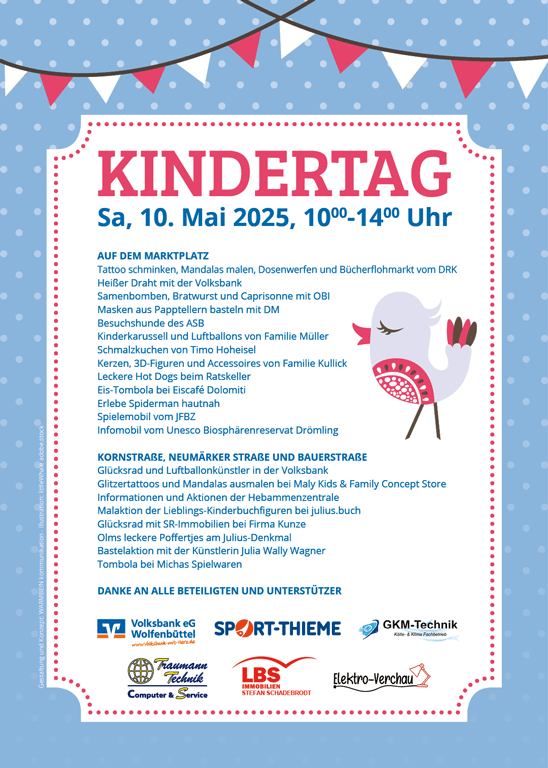 Flyer zum Kindertag in Helmstedt 2025