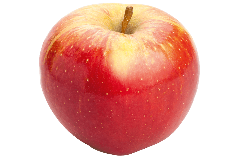 Freigestellter Apfel Braeburn