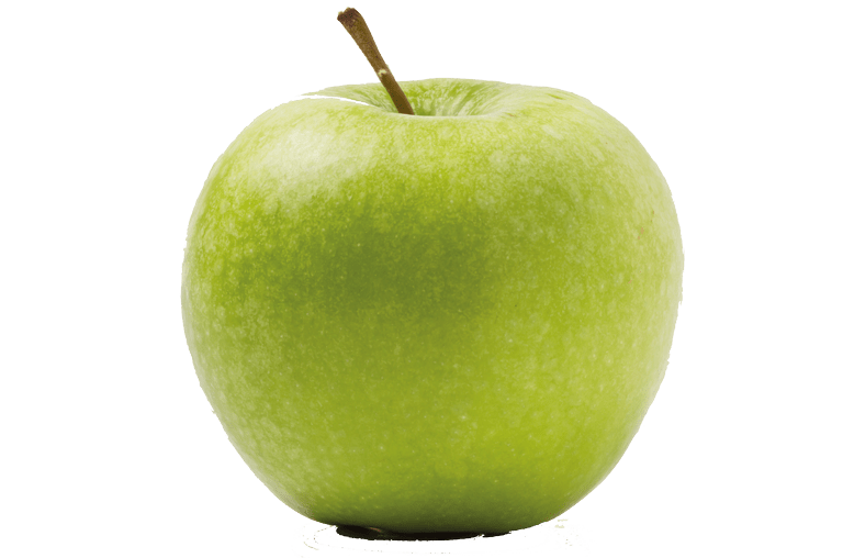 Freigestellter Granny Smith Apfel