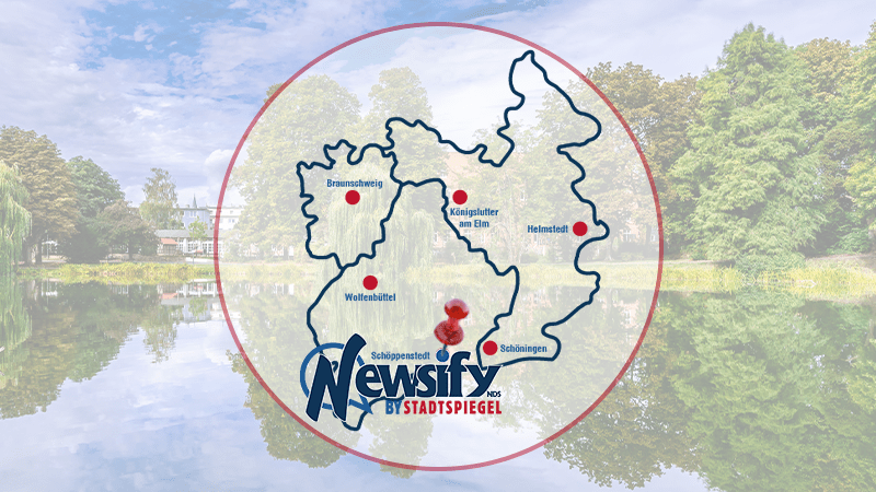 Naturlandschaft im Hintergrund, Karte der Region 38 mit Newsify Logo
